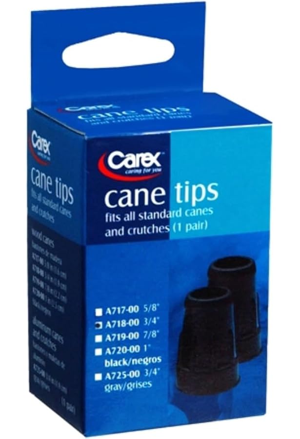 その他 cane Amazon.com: Carex Health Brands Cane Tips A720 1 Pair, Black, 1
